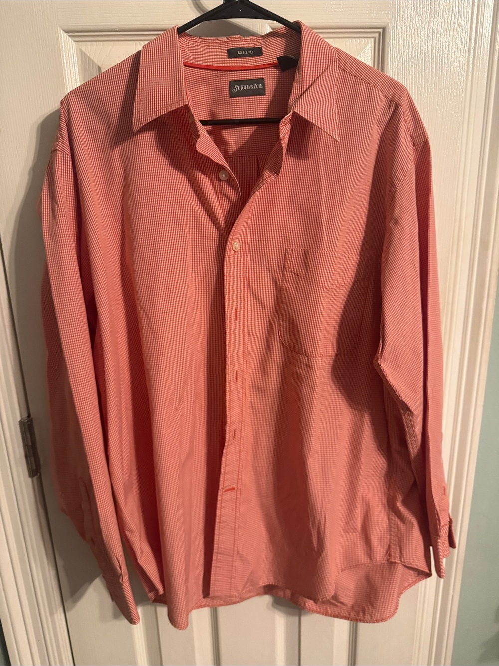 Men’s Coral Button-Down Dress Shirt